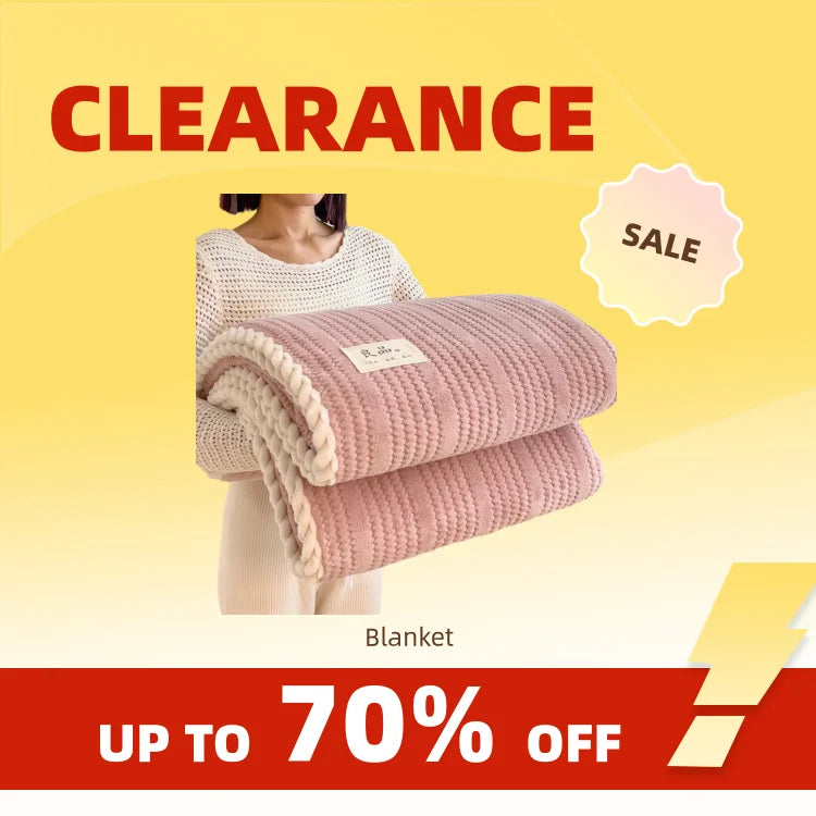 Cozy Plush Throw Blanket Soft Checkered Design - Fesara