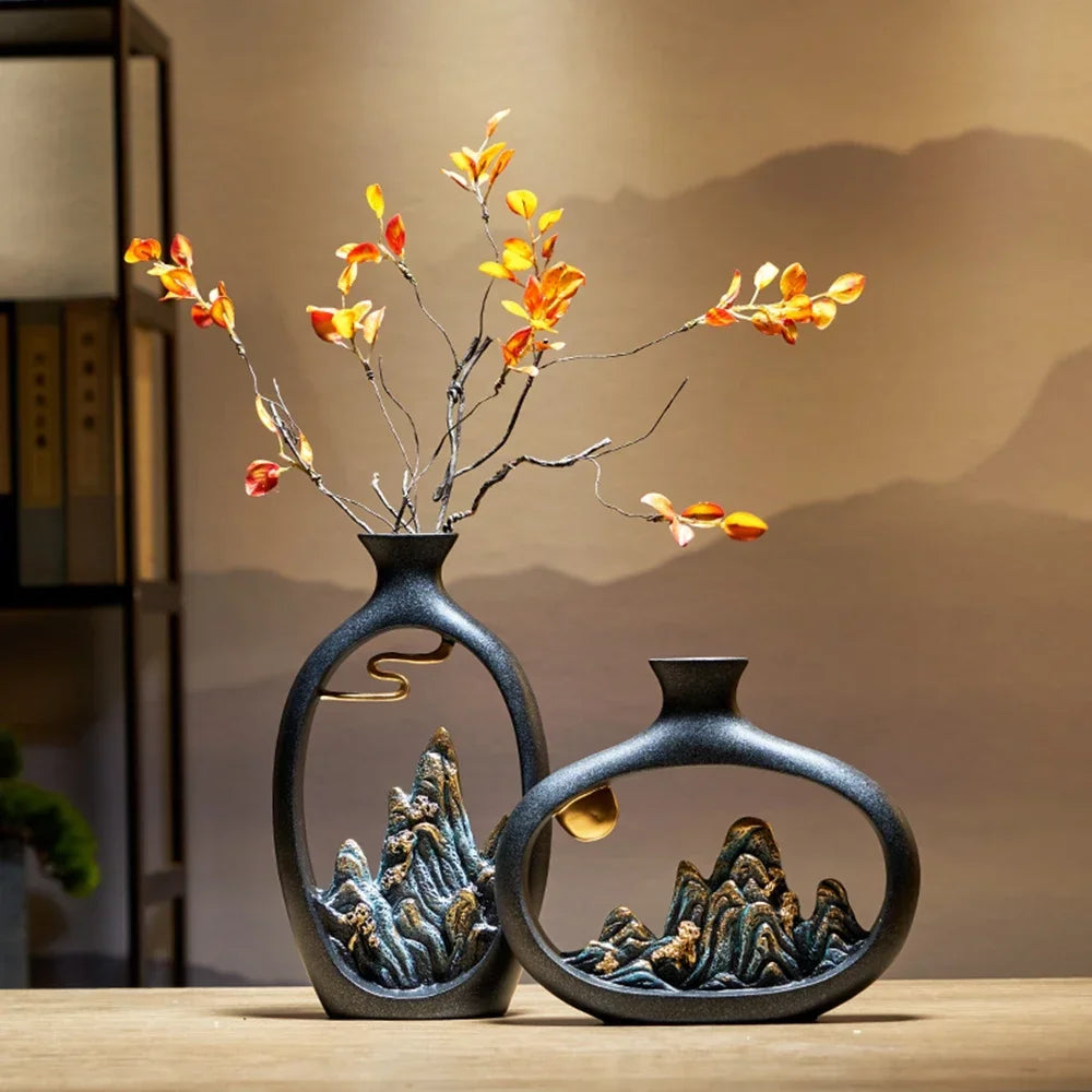 Beautiful Ceramic Mountain Vase Decor