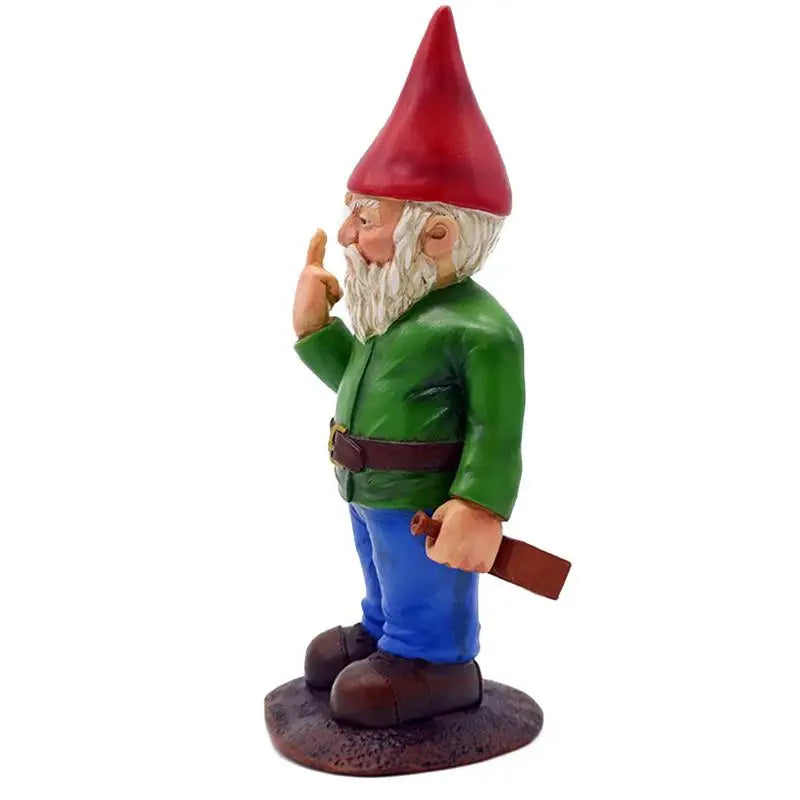 Humorous Gnome Statue for Lawn and Garden Decor