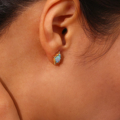 Delicate Sparkle Opal Jewelry Set