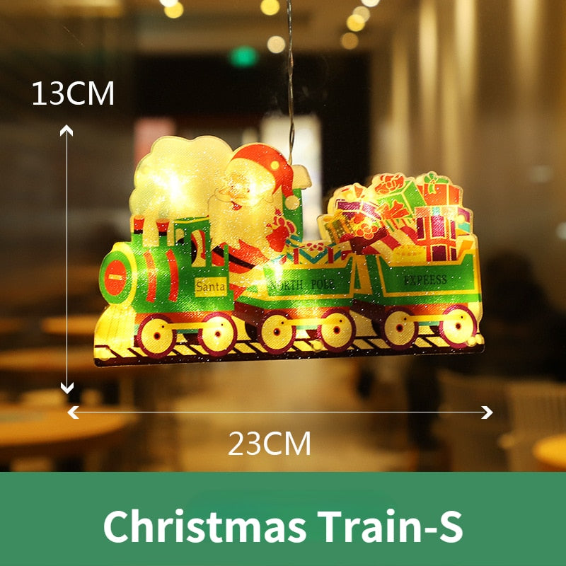 Colorful Christmas Window String Lights