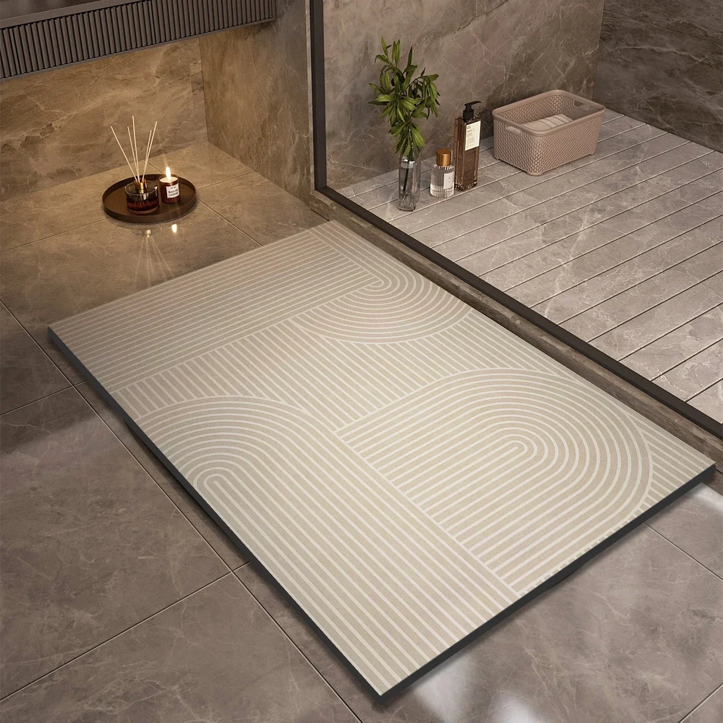 Soft Grip Quick Dry Bathroom Mat Non Slip Shower Rug