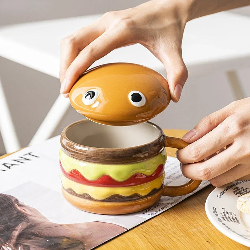 Funny Burger Shaped Coffee Mug