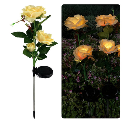 Outdoor Solar Powered Rose Garden Lamp