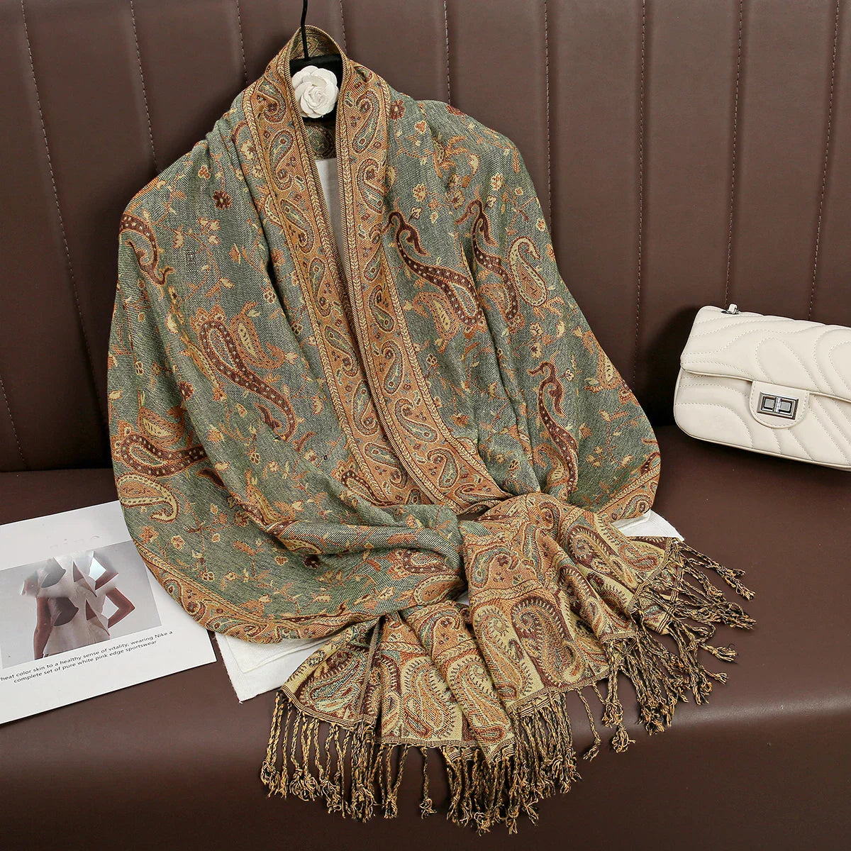 Soft Women's Cashmere Scarf Luxury Warm Print
