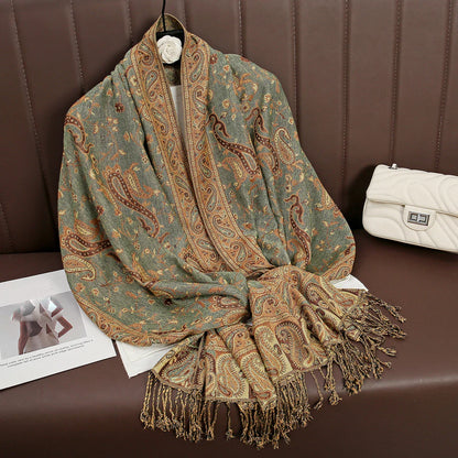 Soft Women's Cashmere Scarf Luxury Warm Print