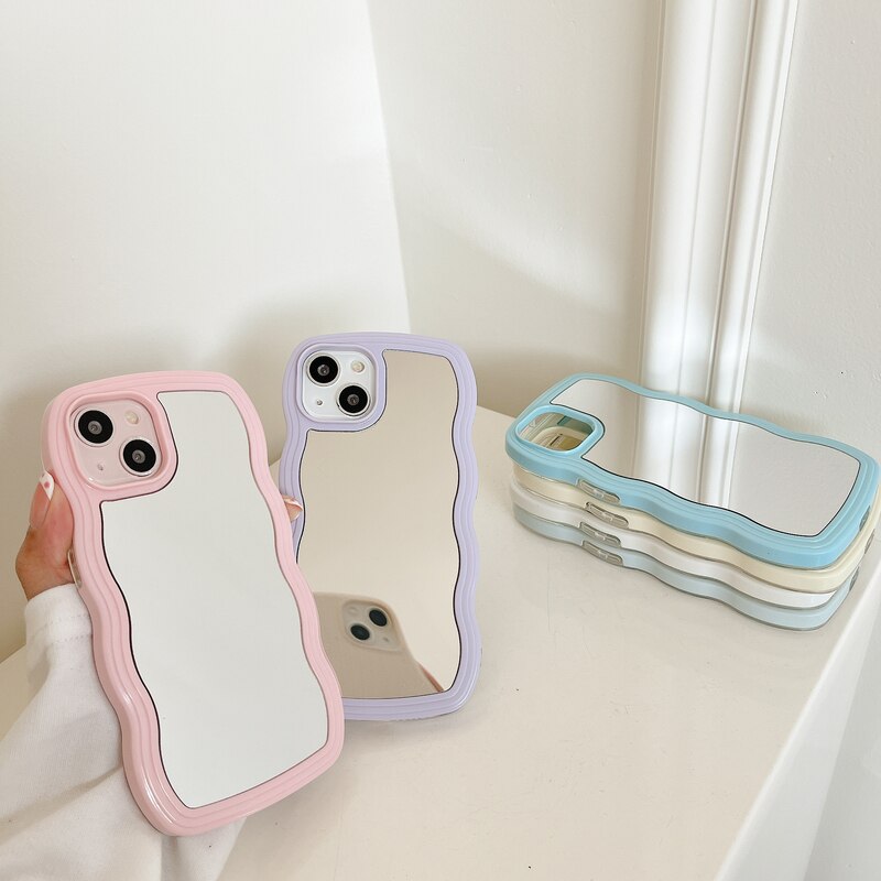 Stylish Wave Design Phone Case Mirror