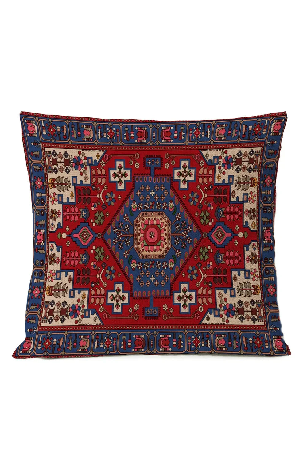 Colorful Global Print Pillow Cover