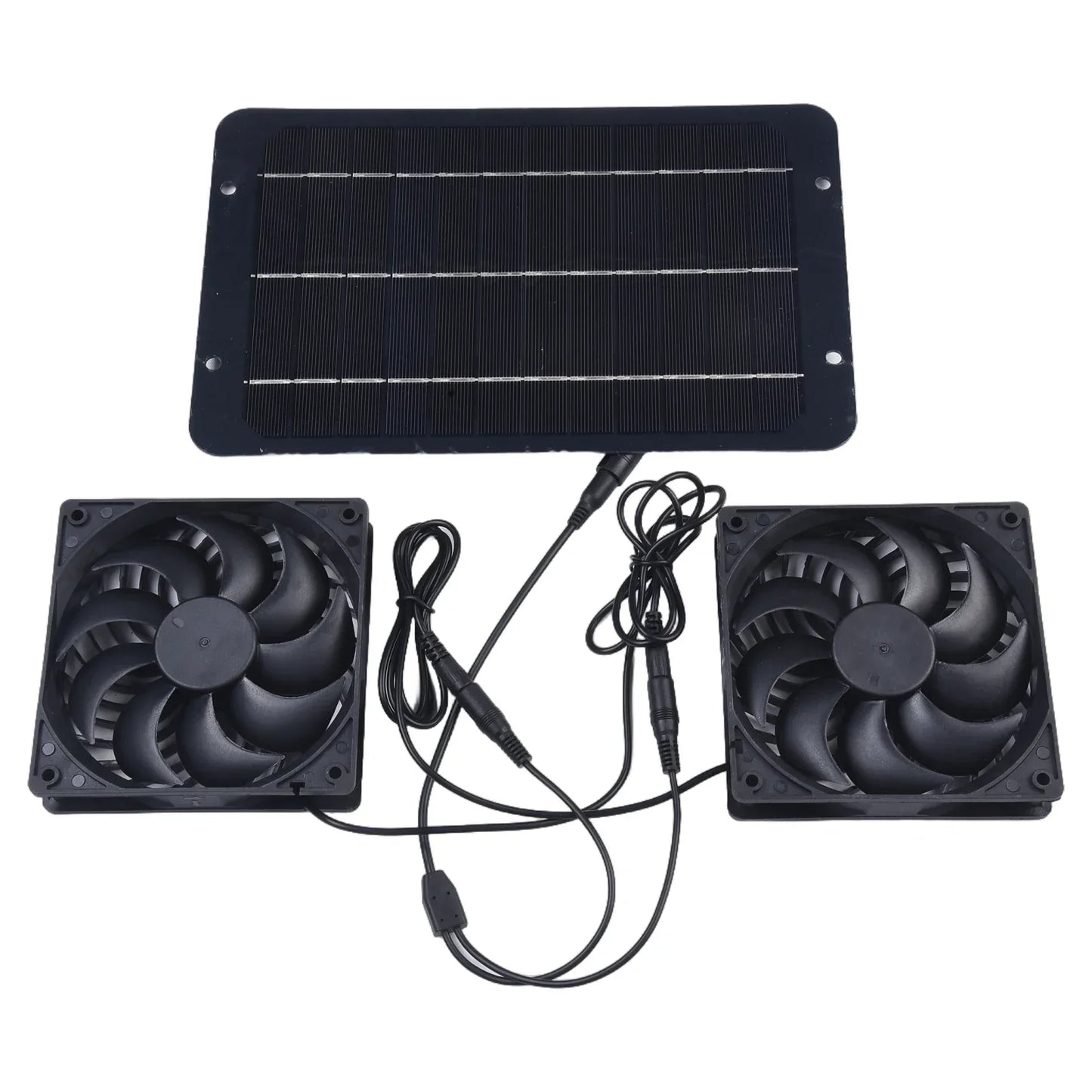 Solar Powered Dual Vent Fan for Greenhouse and Barns