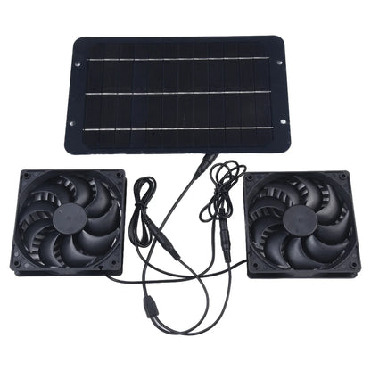 Solar Powered Dual Vent Fan for Greenhouse and Barns