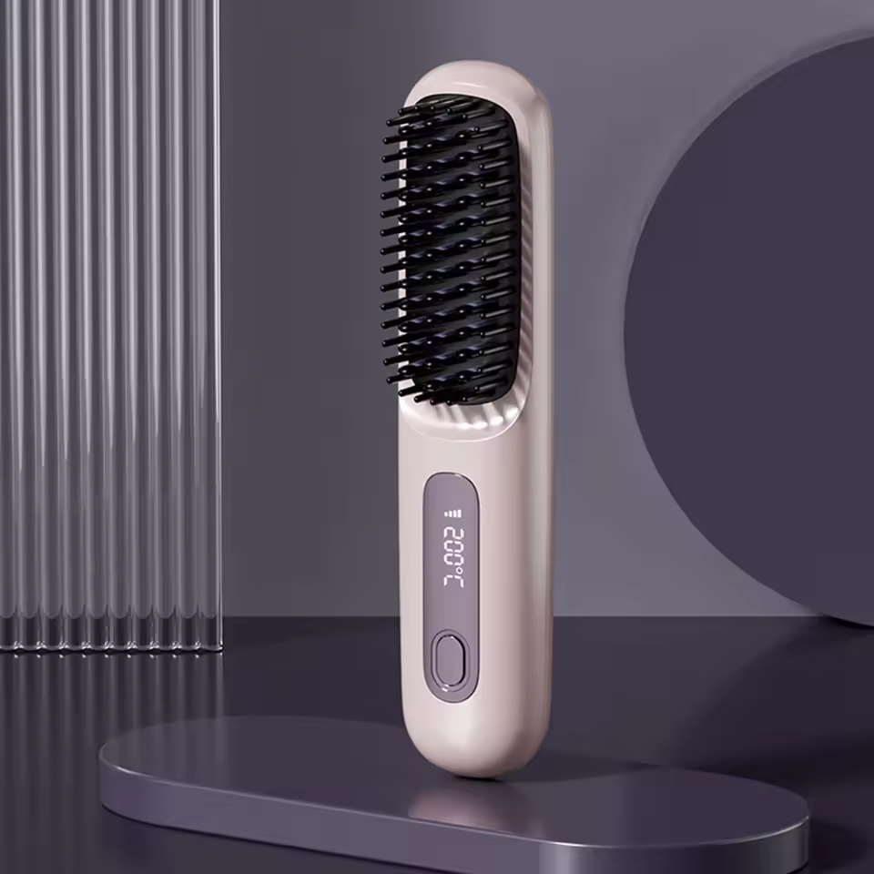 Compact Hair Straightening Brush