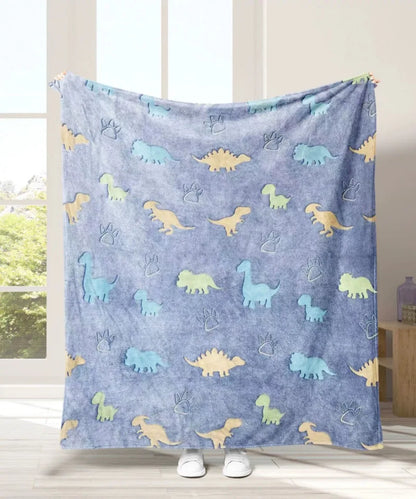 Soft Glow Blanket with Stars and Hearts Design