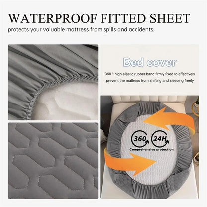 Breathable Waterproof Fitted Latex Mattress Protector Cover