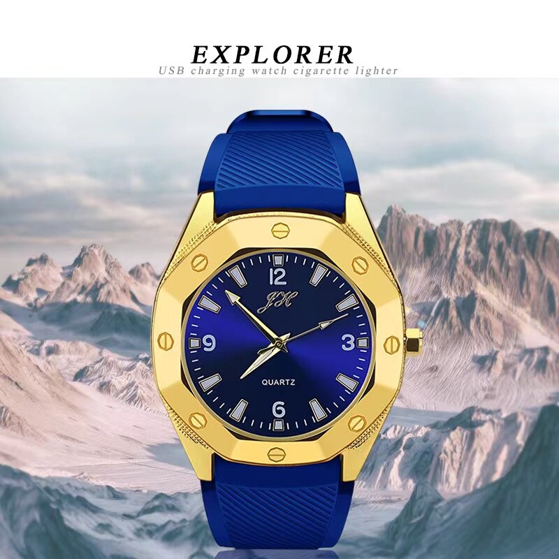 Stylish USB Rechargeable Flameless Lighter Watch