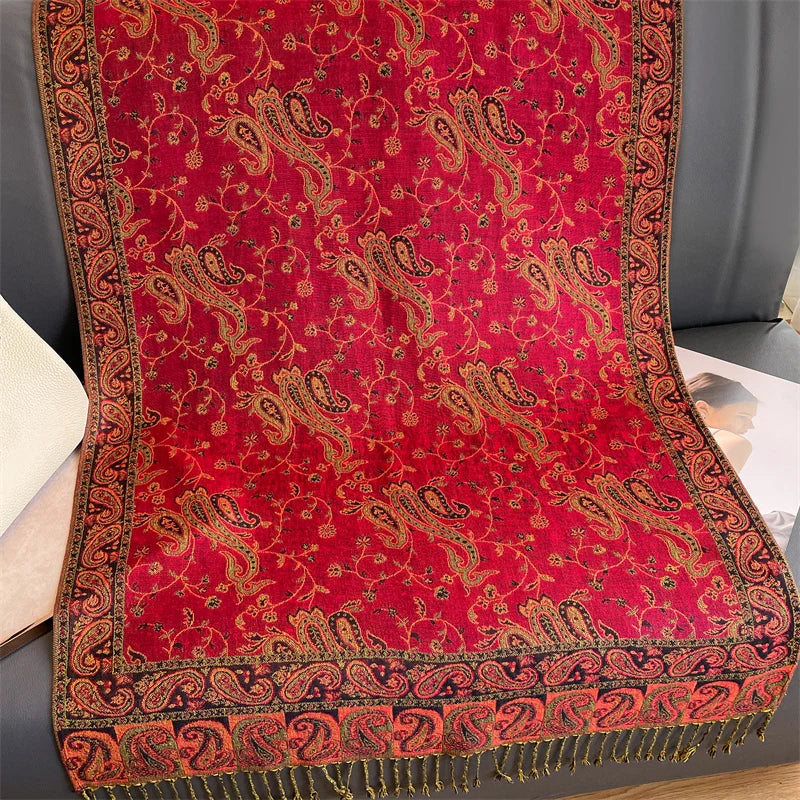Soft Women's Cashmere Scarf Luxury Warm Print