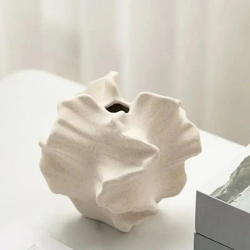 Natural Clay Floral Vase