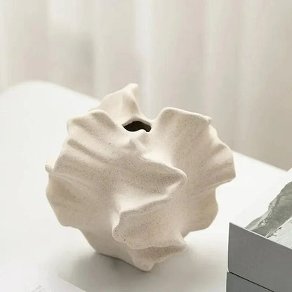 Natural Clay Floral Vase