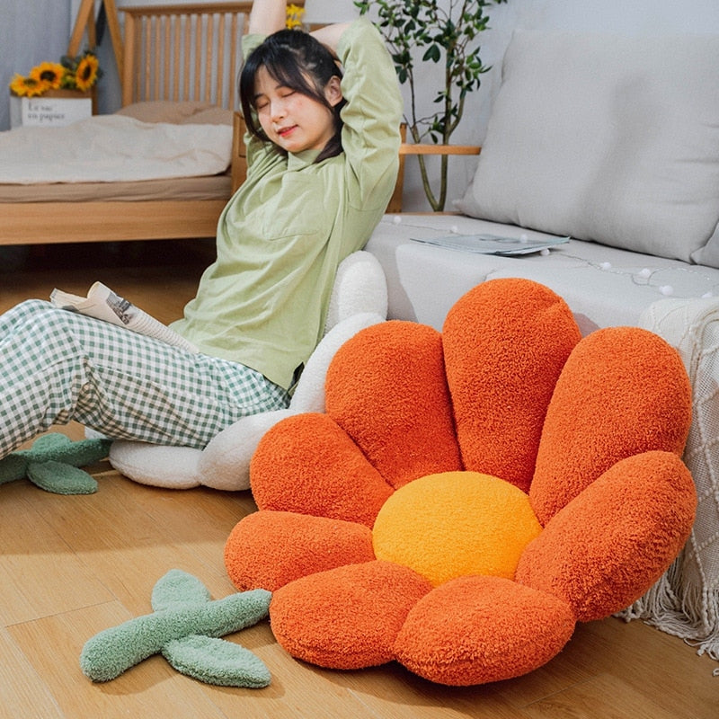 Comfortable Floral Sunflower Chair Cushion