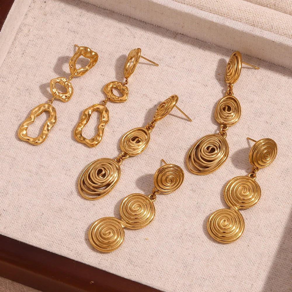 Stylish Drop Triple Tassel Earrings