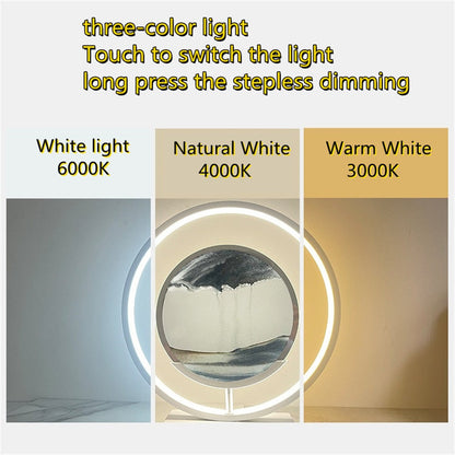 Colorful 3D LED Sand Water Table Lamp