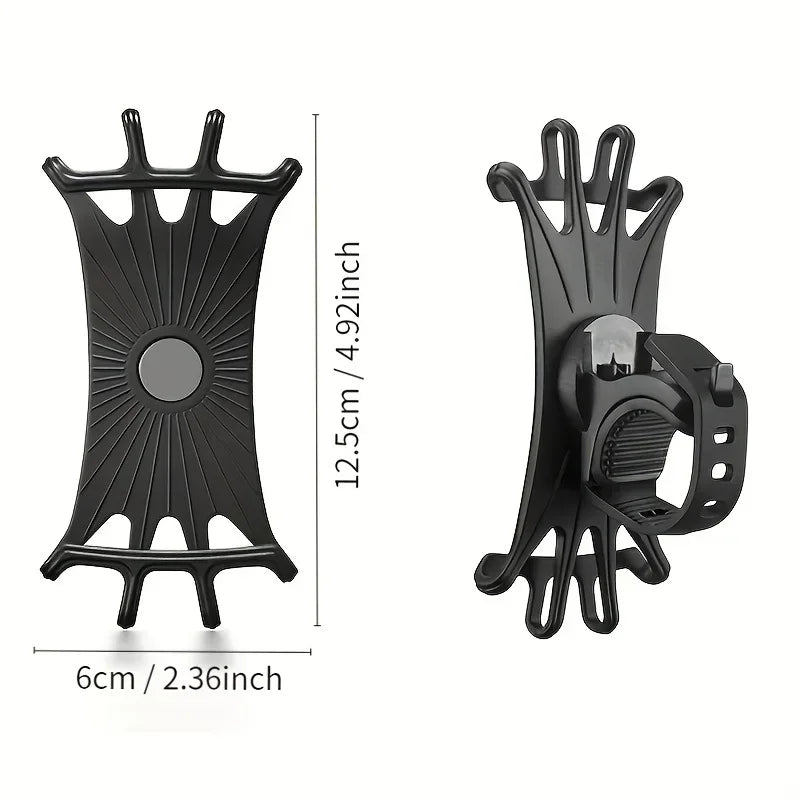 Flexible Bike Phone Mount 360 Rotate Silicone Holder