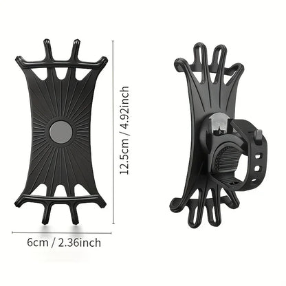 Flexible Bike Phone Mount 360 Rotate Silicone Holder