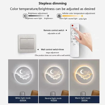 Beautiful LED Wall Light with Moon Design