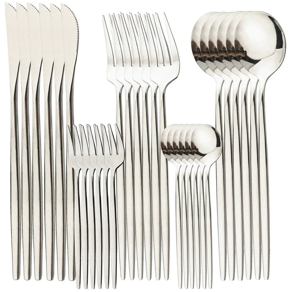 Elegant Premium 24K Gold Flatware Set
