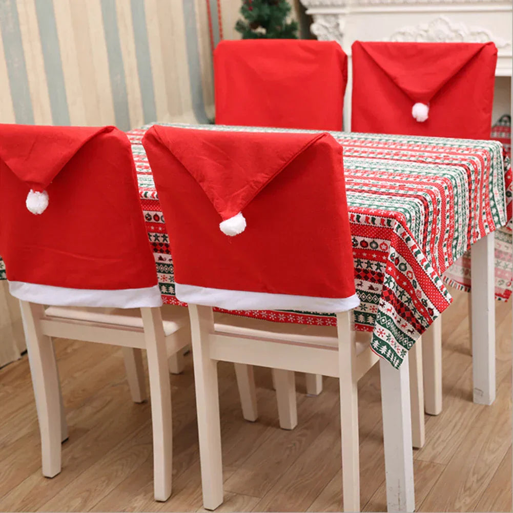 Festive Holiday Chair Covers for Dining Table
