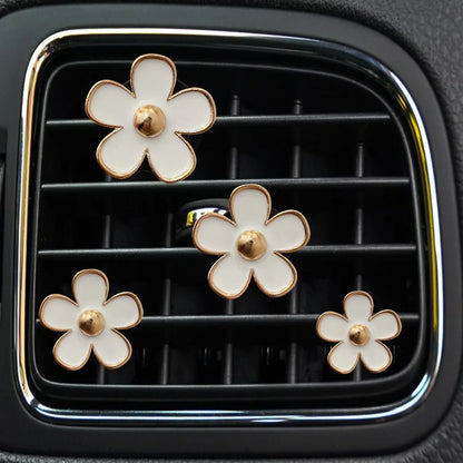 Car Air Freshener Clips | 4 Pack Floral Scent Vent Stickers