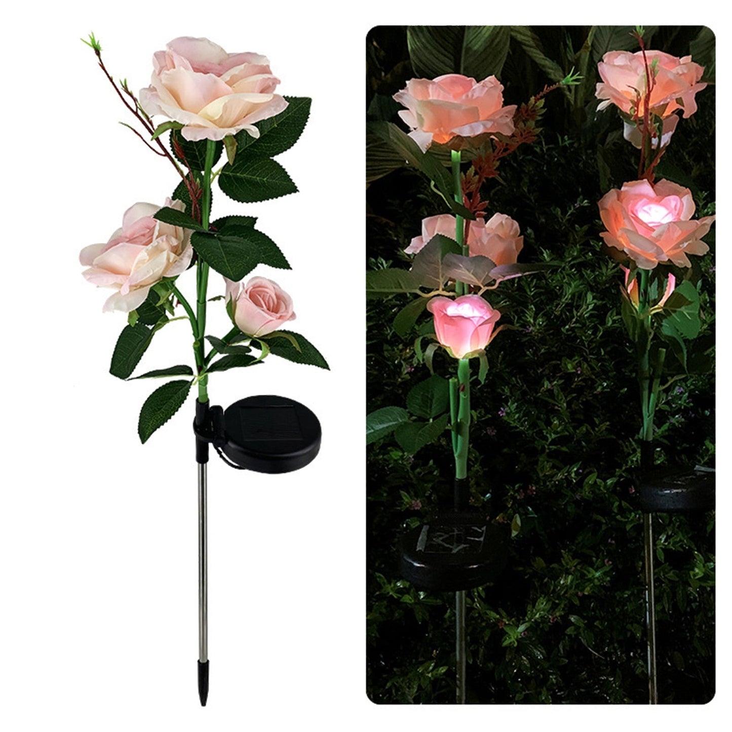 Outdoor Solar Powered Rose Garden Lamp