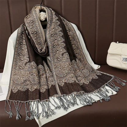 Soft Women's Cashmere Scarf Luxury Warm Print