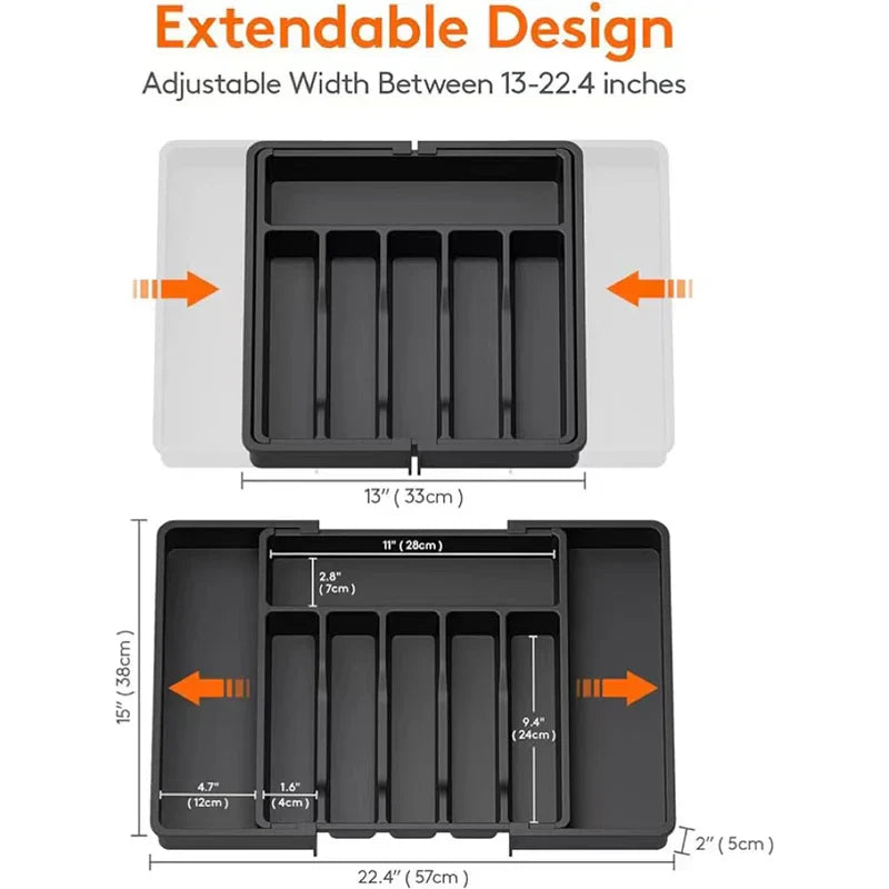 Expandable Kitchen Cutlery Tray Organizer
