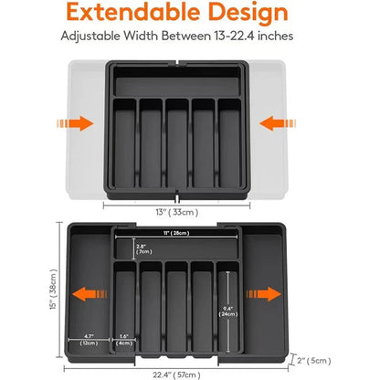 Expandable Kitchen Cutlery Tray Organizer