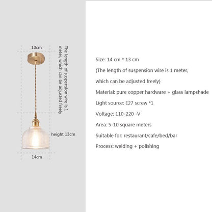 Clear Glass Hanging Pendant Light