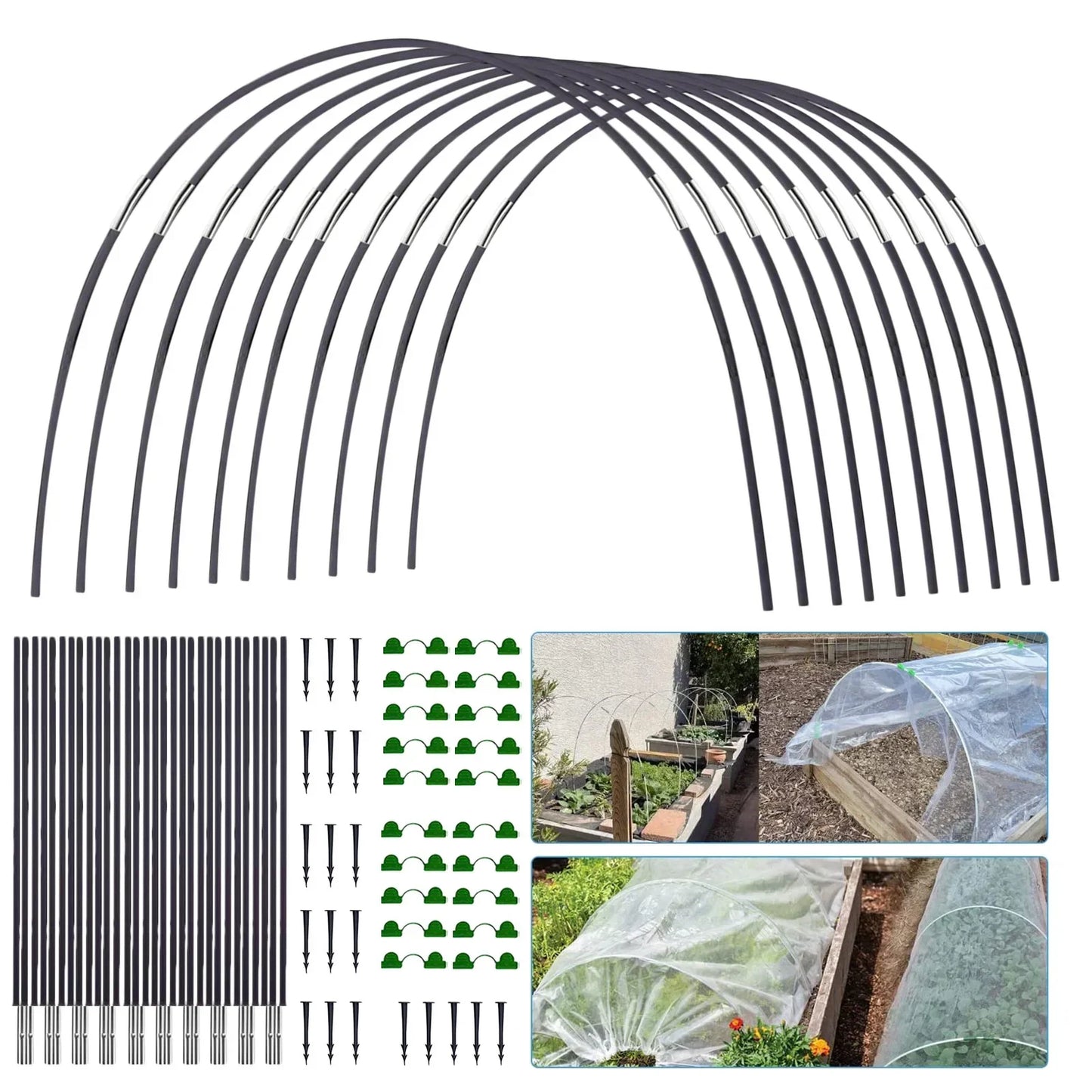 Flexible Garden Arch Kit with Reusable Frames and Connectors - Fesara