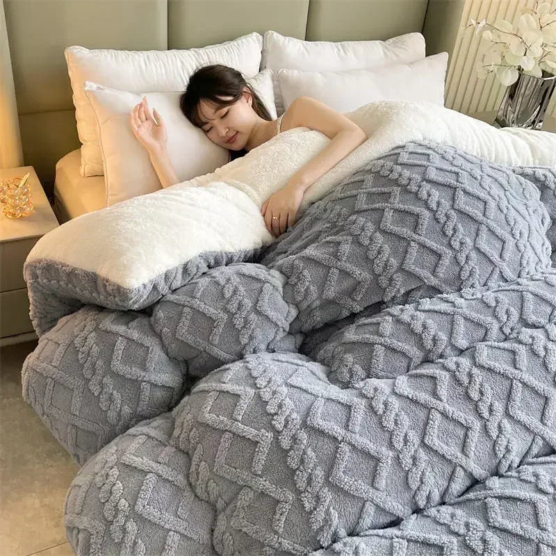 Plush Lamb Cashmere Heavy Weighted Winter Blanket