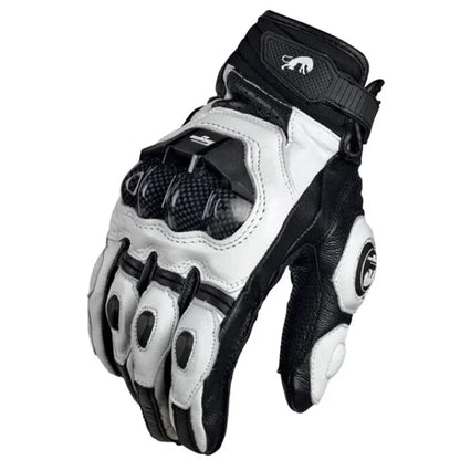 Durable Leather Motorcycle Gloves Waterproof Touchscreen