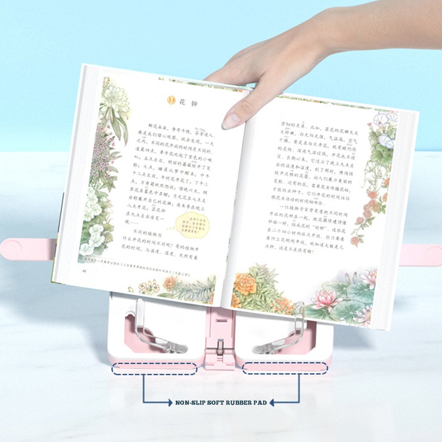 Portable Collapsible Book Stand Desk Organizer Box