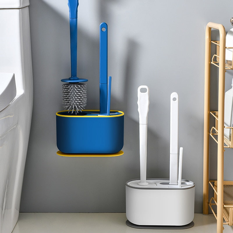Bathroom Wall Mount Toilet Brush Holder Set