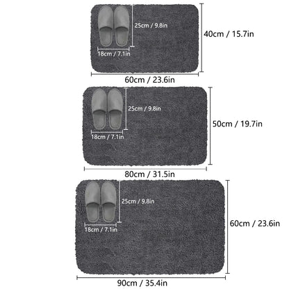 Plush Non Slip Bathroom Mat | Soft Absorbent Floor Mat