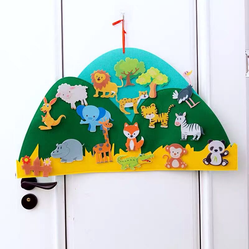 Soft Montessori Animal Play Board for Kids