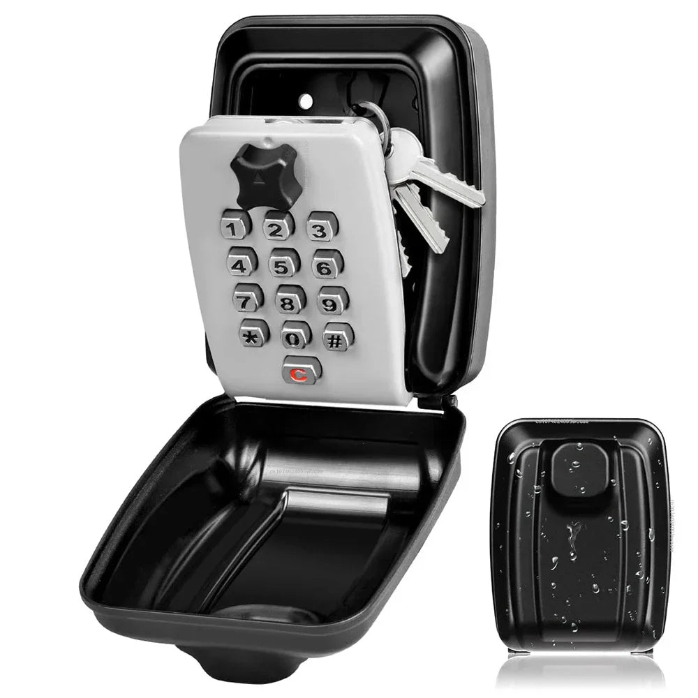 Secure Outdoor Key Lock Box with Digital Combination - Fesara