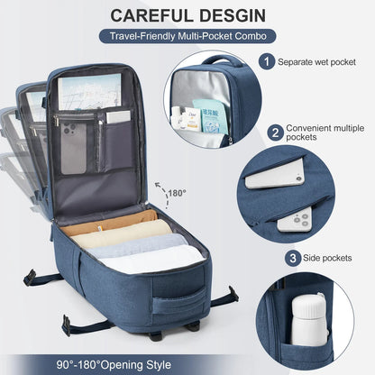 Waterproof Travel Backpack with Laptop Sleeve