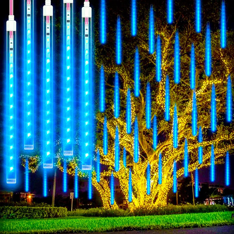 Variant image for Luxury LED Water Drop Outdoor Lights – Waterproof Enchanting Meteor Shower Effect for Garden and Indoor Decor-7