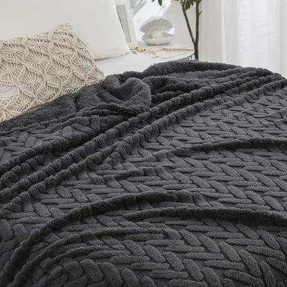 Warm Plush Fleece Blanket for Autumn Winter