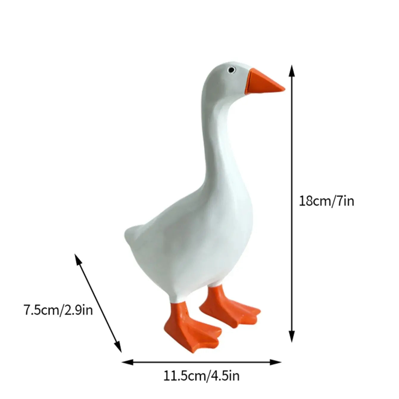 Cute Magnetic Goose Keychain Holder Figurine