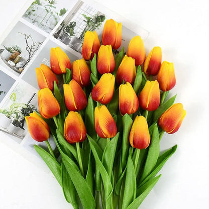 Beautiful Fake Tulip Arrangement with Realistic Petals