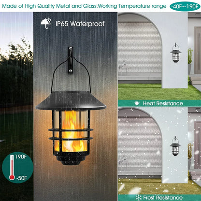 Outdoor Solar Hanging Light with Warm Flicker Effect
