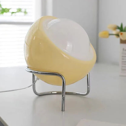 Classic Glass Table Lamp with Warm LED Light